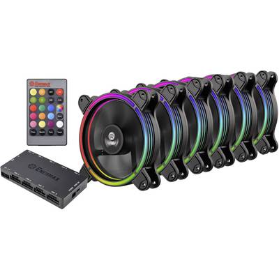Enermax 6x Kit T.B. RGB PC-kabinet-blæser Sort, RGB (B x H x T) 120 x 120 x 25 mm Inkl. LED-belysning