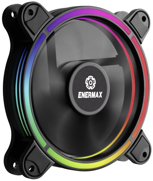 Enermax 6x Kit T.B. RGB PC-kabinet-blæser Sort, RGB (B x H x T) 120 x 120 x 25 mm Inkl. LED-belysning-1