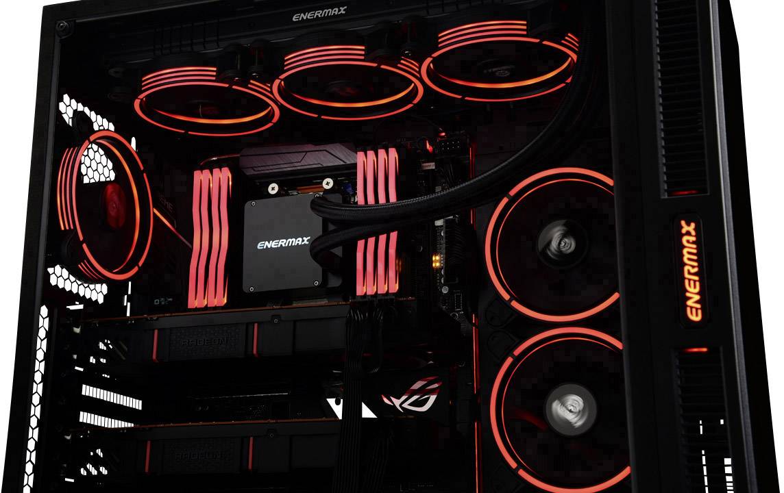 Enermax 6x Kit T.B. RGB PC-kabinet-blæser Sort, RGB (B x H x T) 120 x 120 x 25 mm Inkl. LED-belysning-4