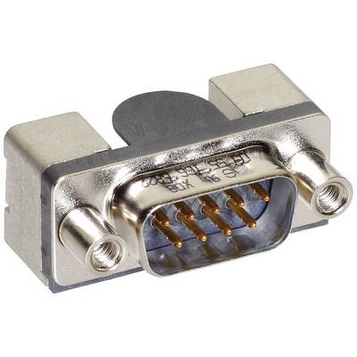 En metallic D-Sub-stik med flere ben og skrueforbindelser til tilslutning af elektroniske enheder.