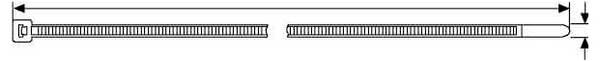 HellermannTyton 138-00033 UB270C-B-PA66-BK Kabelbinder 270 mm 4.60 mm Sort 100 stk