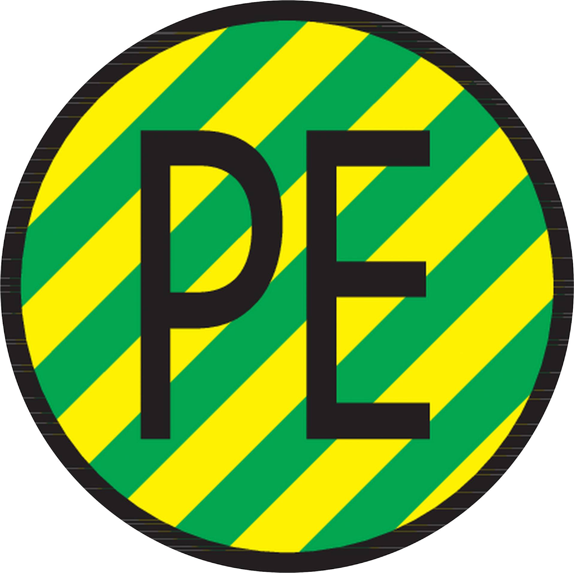 HellermannTyton 597-22107 WM2-PE-720-GNYE/BK-720-BK/GNYE Kabel-etiket