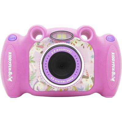 Lyserødt børnekamera med 2,0 megapixel og 4x digital zoom. Legende design med blomstermotiver.