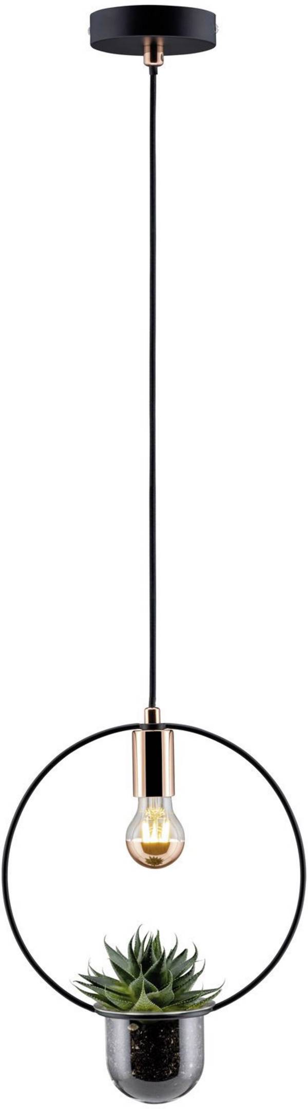 Paulmann Tasja 79748 Pendullampe Specialpære E27  20 W Kobber, Sort