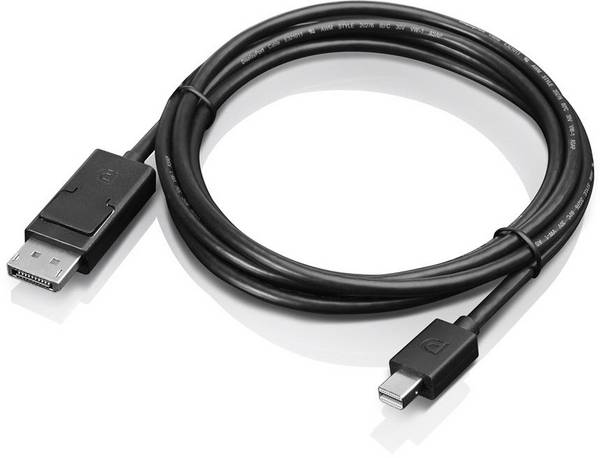 Lenovo Mini-display-port / DisplayPort Adapterkabel Mini DisplayPort-stik, DisplayPort-stik 1.20 m Sort 0B47091 Displayport-kabel