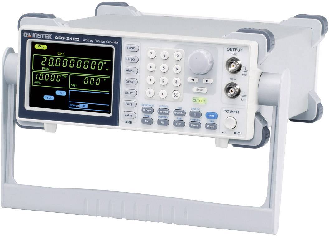 GW Instek AFG-2112 Funktionsgenerator netdrevet Kalibreret (DAkkS) 0.1 Hz - 12 MHz 1 kanals Sinus , Firkant , Arbitrær
