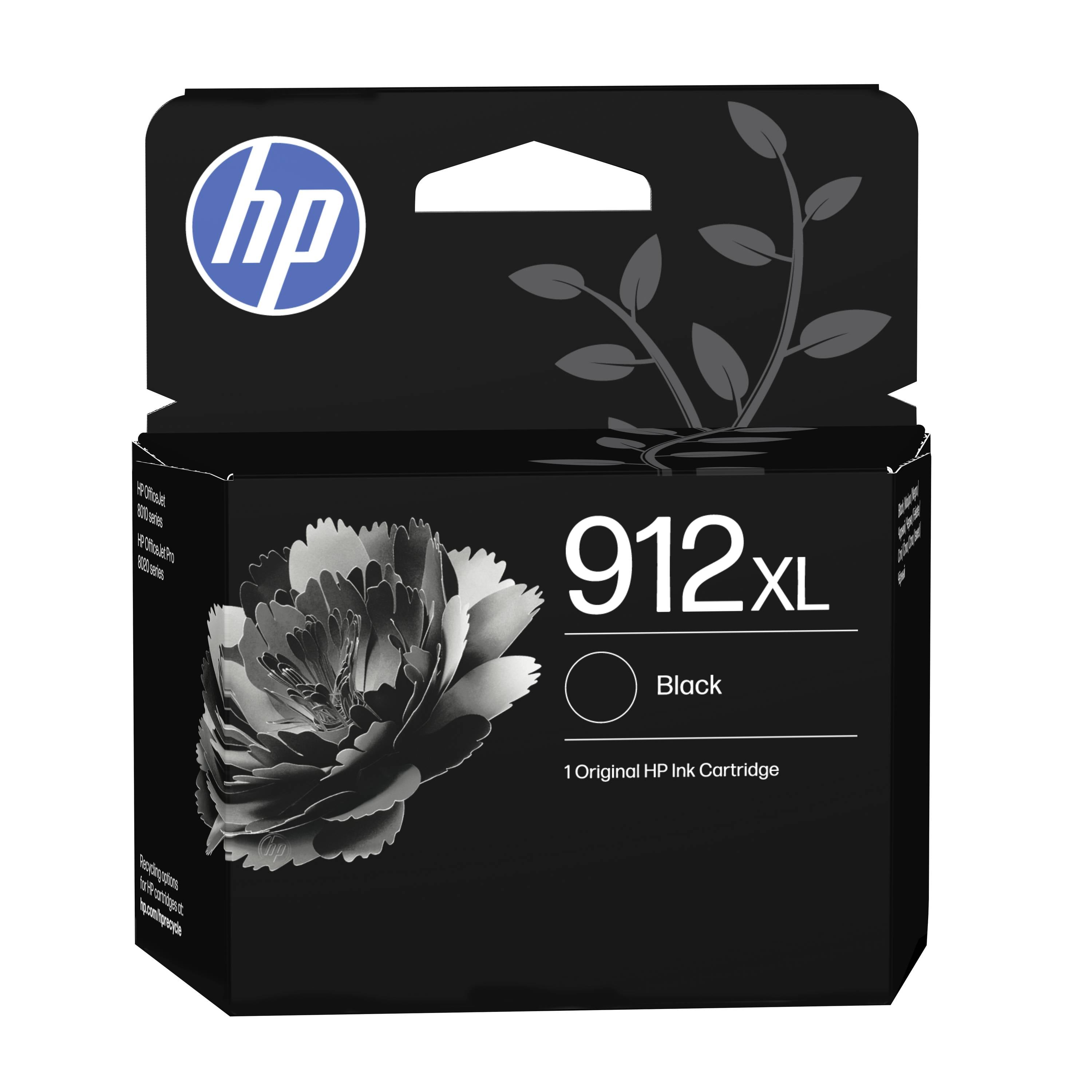 HP 912XL Blæk Original Sort 3YL84AE Blæk