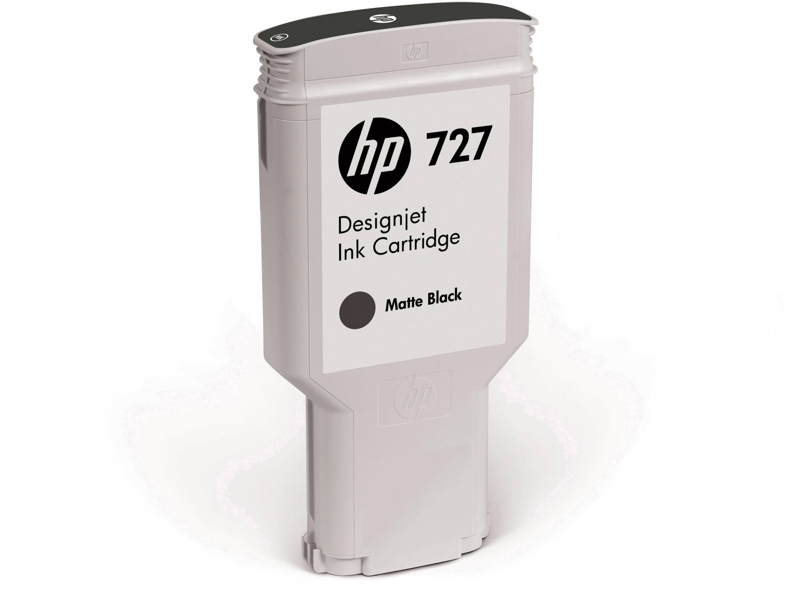 Blækpatron til HP Designjet 727, mat sort.