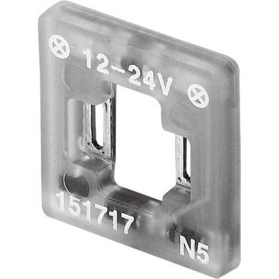 Grå plastramme med påskrifterne '12-24V', '151717' og 'N5'. Egnet til elektriske anvendelser.