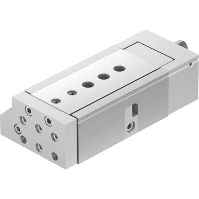 En rektangulær metalcylinder med flere åbninger, som kan bruges til pneumatiske eller hydrauliske formål.