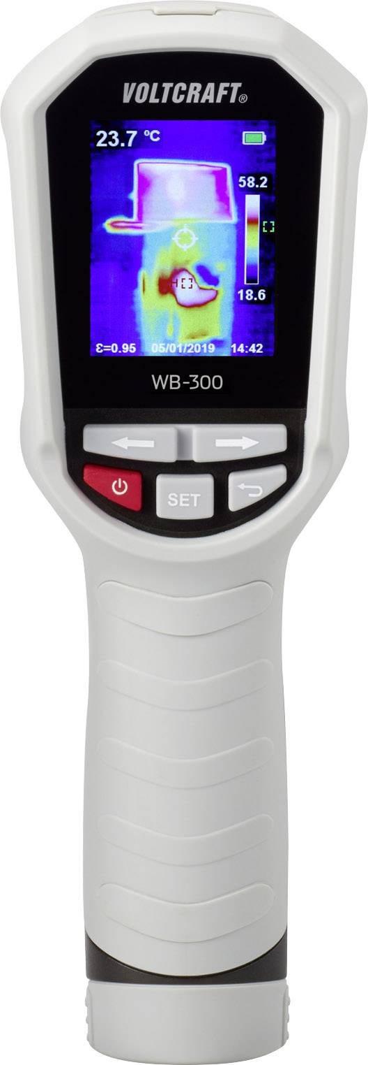 VOLTCRAFT WB-300 Termisk kamera -10 til 400 °C 160 x 120 Pixel 9 Hz Yderst robust, Faldsikker fra 2 m, Med PC-analysesof-1