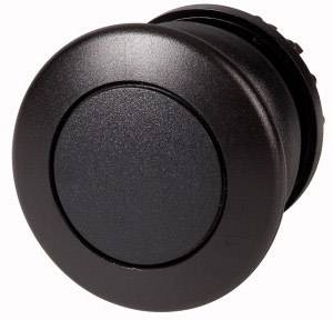 Sort trykknap med cirkulær design, primært anvendt til koblings- eller kontrolformål i tekniske apparater.