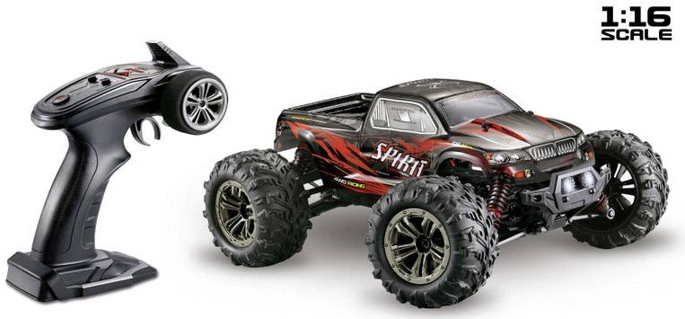 Absima Spirit Sort Rod Brushed 1 16 RC modelbil Elektronik Monstertruck Firehjulstraek 4WD RtR 2 4 GHz inkl. batteri o kobe