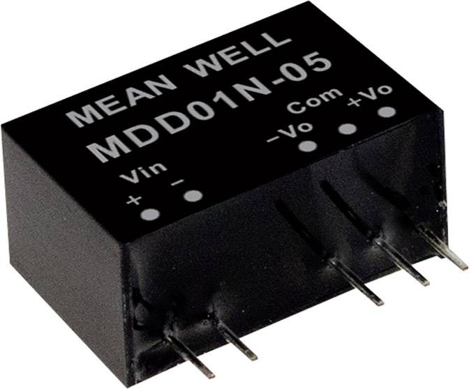 MEAN WELL MDD01L-09 DC/DC-konverteringsmodul 56 mA 1 W Antal udgange: 2 x Indhold 1 stk