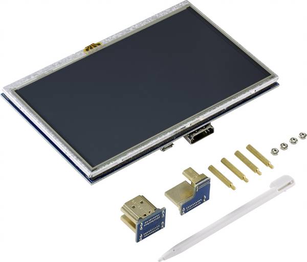 TRU COMPONENTS  Touchscreen-monitor 12.7 cm (5 tommer) 800 x 480 Pixel Passer til: Raspberry Pi®