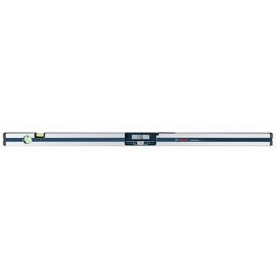 Digital vaterpas fra Bosch med display i midten, længde ca. 120 cm, muliggør både vertikal og horisontal måling.
