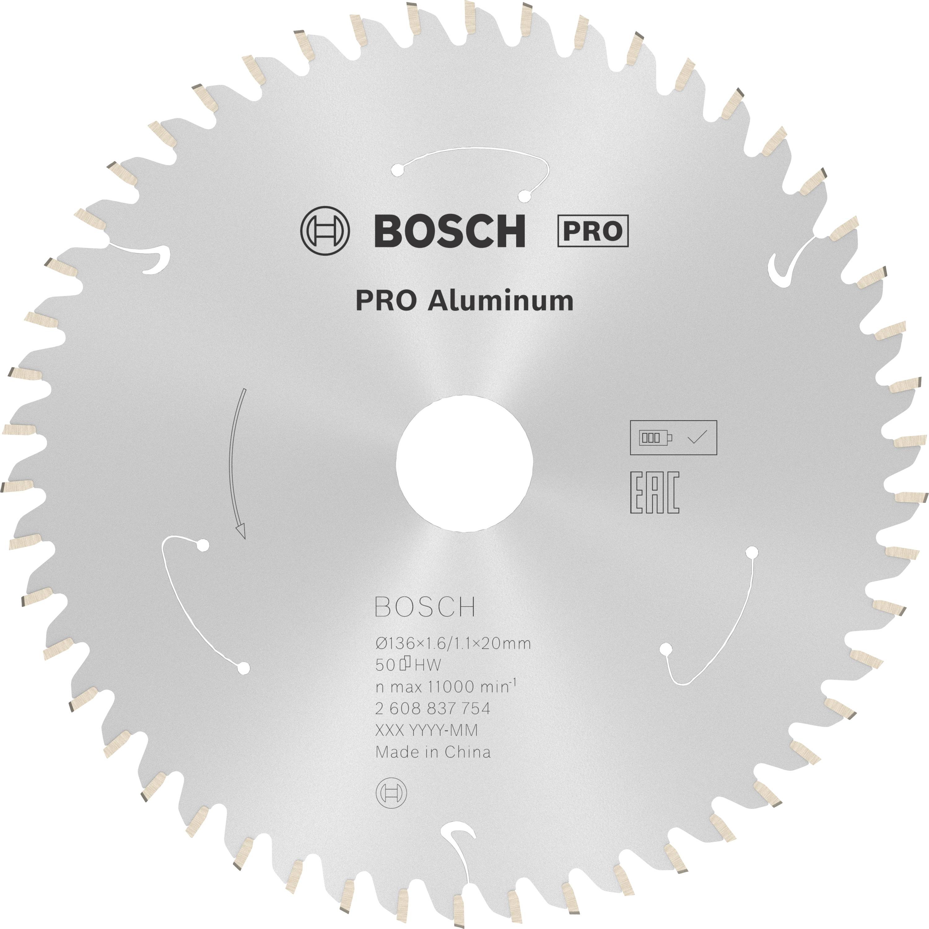 Bosch Accessories 2608837754 2608837754 Rundsavblad 136 x 20 mm Antal tænder (per tomme): 50 1 stk