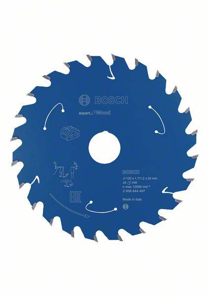 Bosch Accessories Expert for Wood 2608644497 Rundsavblad 120 x 20 mm Antal tænder (per tomme): 24 1 stk
