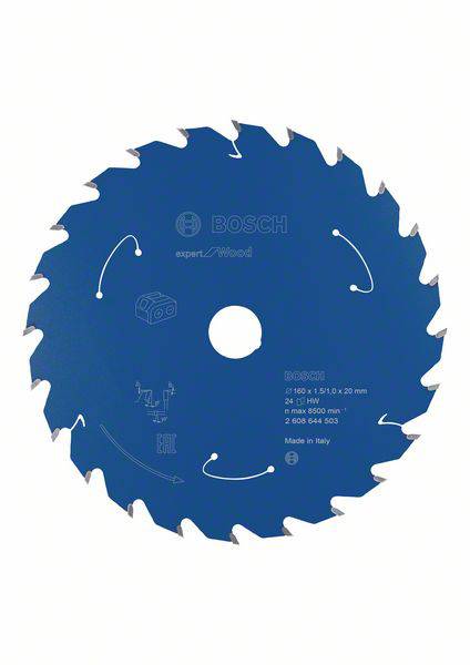 Bosch Accessories 2608644503 2608644503 Rundsavblad 160 x 20 mm Antal tænder (per tomme): 24 1 stk