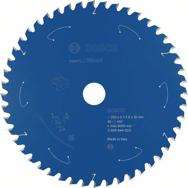 Bosch Accessories Bosch Power Tools 2608644523 Rundsavblad 250 x 30 mm Antal tænder (per tomme): 48 1 stk