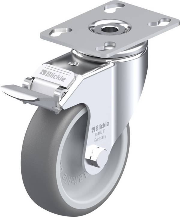 Blickle 395798 LKPA-TPA 101G-FI Styrehjul med bremse Hjuldiameter: 100 mm Bæreevne (maks.): 110 kg 1 stk