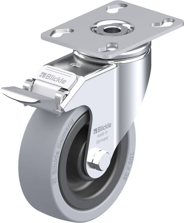 Blickle 224600 LKPA-VPA 101K-FI Styrehjul med bremse Hjuldiameter: 100 mm Bæreevne (maks.): 110 kg 1 stk