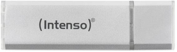 USB-stik fra Intenso, sølvfarvet.