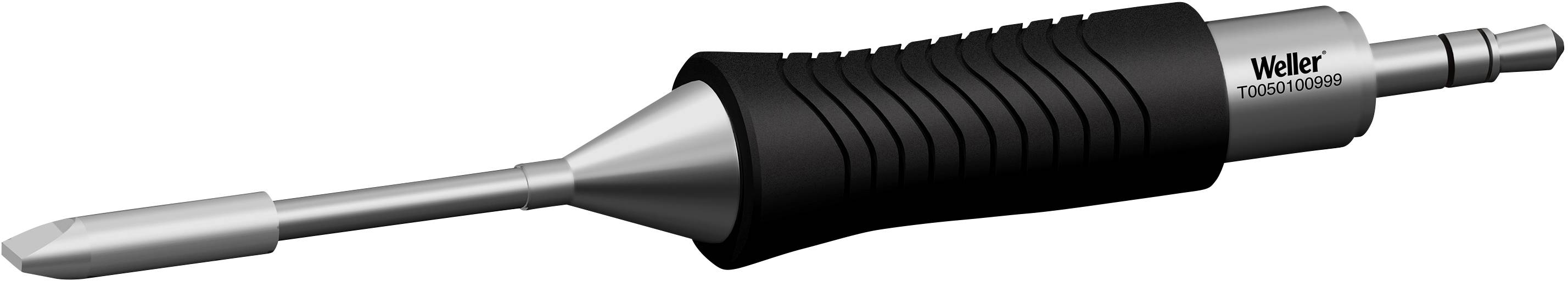 Loddekolbe med sort håndtag og metallisk spids, mærke 'Weller'. Ideel til præcis lodning i elektroniske projekter.