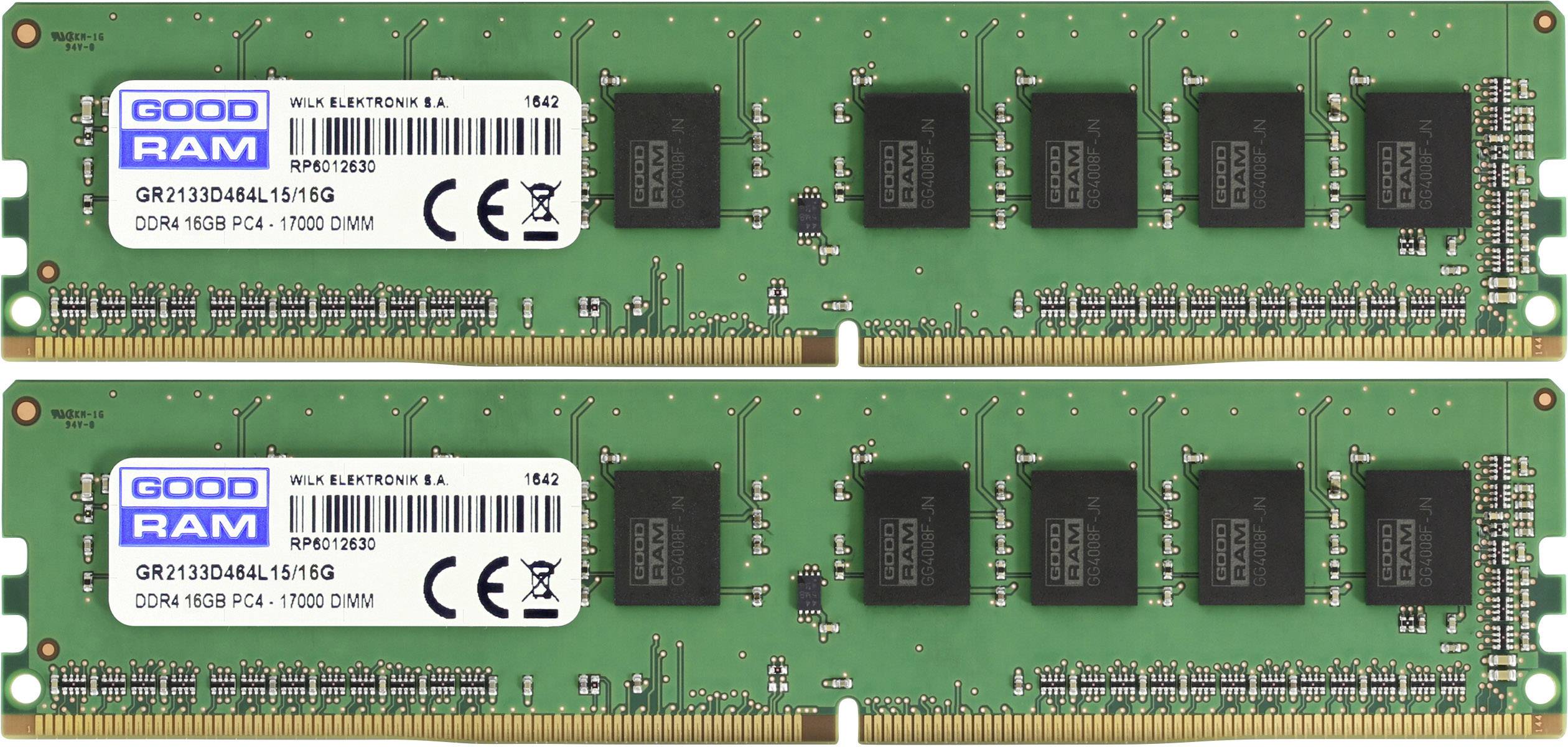 PC-arbejdshukommelsessæt DDR4 8 GB 2 x 4 GB Non-ECC 2400 MHz 288-polet DIMM CL17 | Conradelektronik.dk