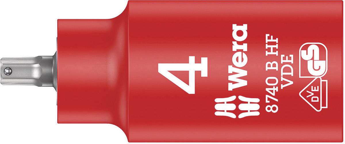 Wera 8740 B VDE HF 05004900001 3/8" (10 mm) Topnøgle-bit-indsats Holdefunktion 4 mm 3/8" 4 mm 1 stk. 3/8"