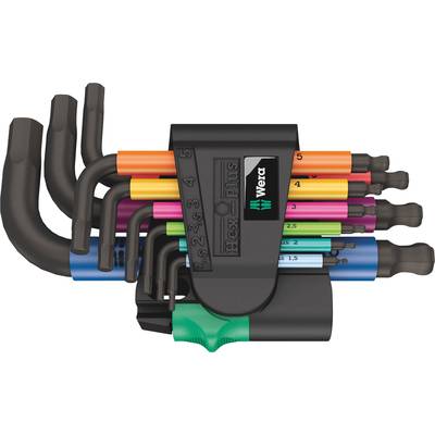 Wera 950/9 Hex-Plus Multicolour 2 Unbrako Vinkelskruetrækker-sæt 1.5 mm, 2 mm, 2.5 mm, 3 mm, 4 mm, 5 mm, 6 mm, 8 mm, 10