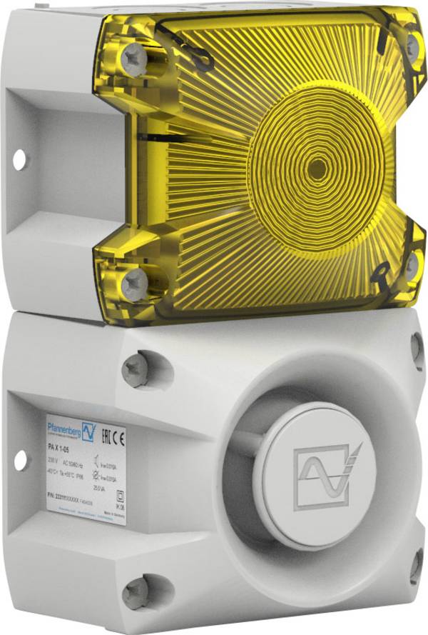 Pfannenberg Optisk-akustik signalgiver  PA X 1-05 24 DC YE 7035 Gul  24 V/DC 100 dB