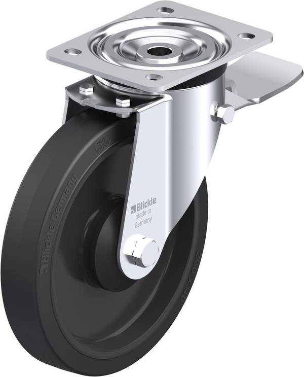 Blickle 850716 L-POEV 201KA-ST Styrehjul med bremse Hjuldiameter: 200 mm Bæreevne (maks.): 400 kg 1 stk