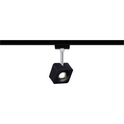 Paulmann Cube Højvolt-skinnesystem-lampe URail LED indbygget 8 W LED (RGB) Sort (mat), Krom