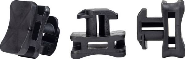 HellermannTyton ACFM2W10PT6 Sokkel til kabelbindere Profilskinne 151-03055   Varmestabiliseret, Slagsej Sort 25 stk