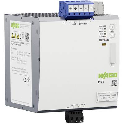   WAGO  Pro 2  Strømforsyning til DIN-skinne (DIN-rail)      40 A  960 W      Indhold 1 stk