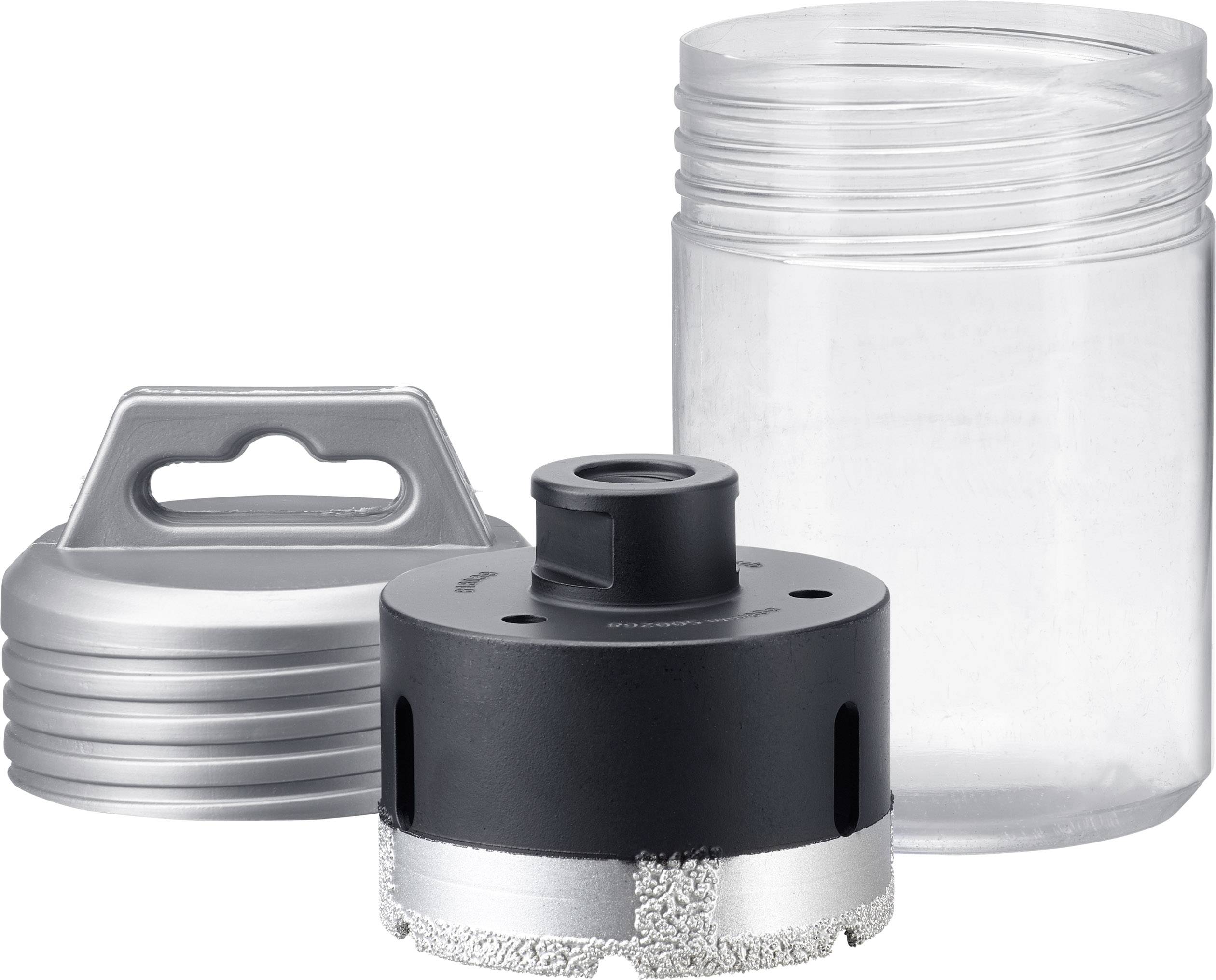 Drikkeflaske med aftagelig låg og en sort top; transparent, cylindrisk design egnet til udendørsaktiviteter.
