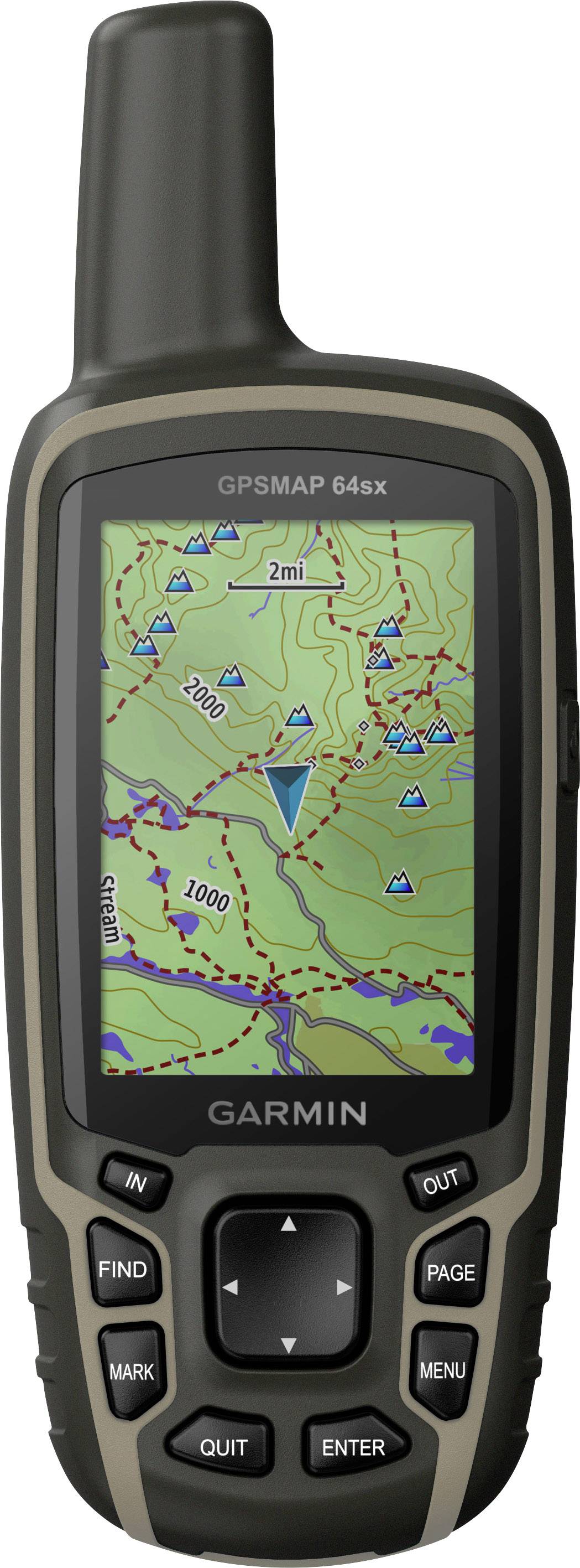 Garmin GPSMAP 64sx Outdoor Navi Cykler, Geocaching, Vandring Verden Bluetooth®, GLONASS, GPS, Stænkvandsbeskyttet |