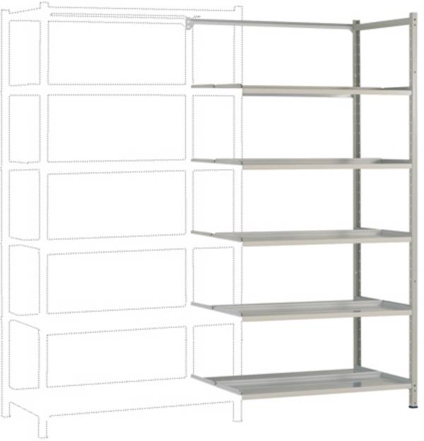 Manuflex RA3292.7035 Stålreol tilbygningsmodul  (B x H x T) 1250 x 2000 x 700 mm    Stålbund