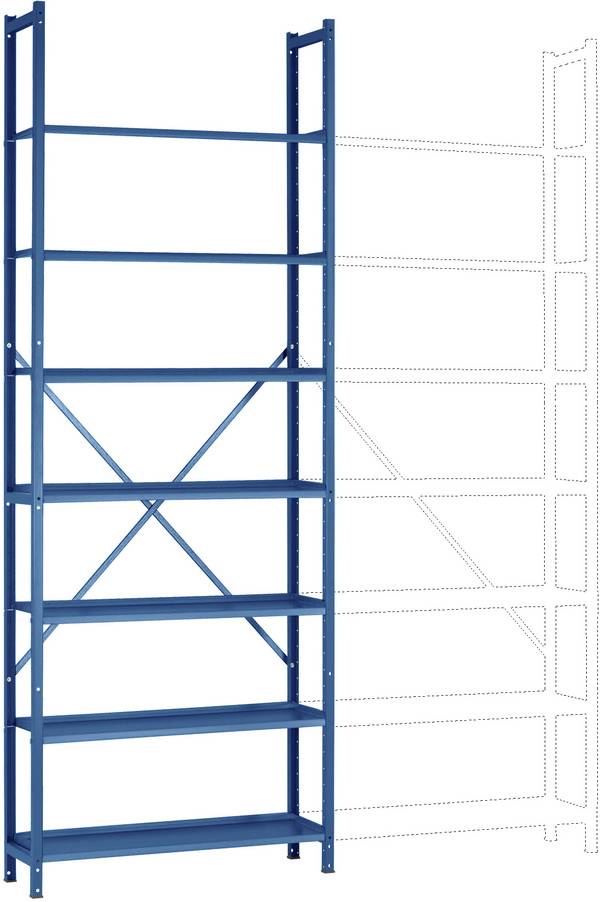Manuflex RA3171.5007 Stålreol grundmodul  (B x H x T) 1250 x 3000 x 700 mm    Stålbund