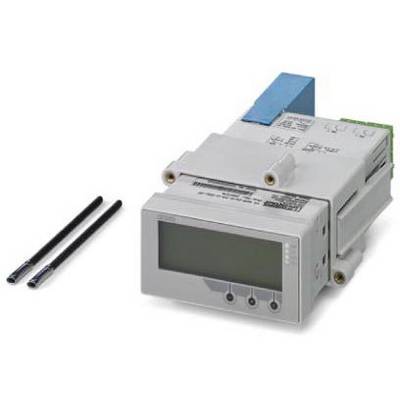Et digitalt måleapparat med display og kabelforbindelser, som bruges til måling af elektriske parametre i industrielle anvendelser.