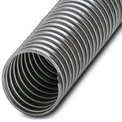 Metalspiral rør i nærbillede, viser den ensartede, spiralformede rillede struktur.