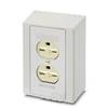 Phoenix Contact Stikdåse EM-DUO 250/15 Elfenben (L x B x H) 49 x 82 x 135 mm 1 stk