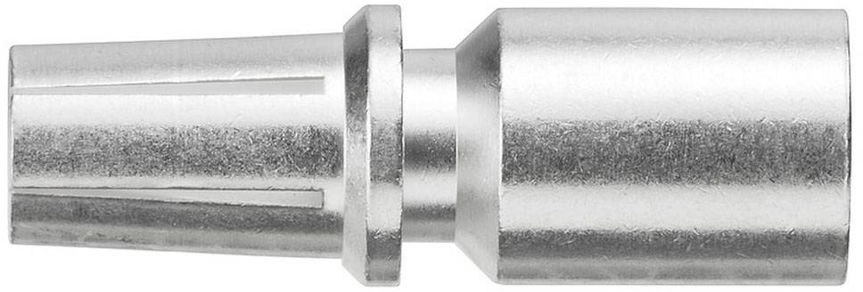 Metalkabelsamlere i cylinderform med riflet ende, brugt til elektriske forbindelser.