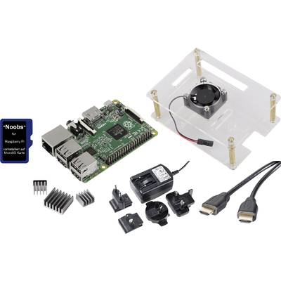 TRU COMPONENTS Class-Room-Set 5x Raspberry Pi® 3 B  1 GB 4 x 1.2 GHz inkl. kabinet, inkl. strømforsyning, inkl. HDMI-kab