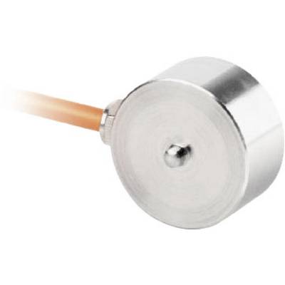 En rund, metalagtig sensor med tilsluttet kabel til måling af tryk eller position i industrielle anvendelser.
