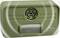 Grøn ultralydsenhed fra Gardigo til afværgelse af dyr, udstyret med højtaler og bevægelsessensor, som udsender lydlignende bølger.