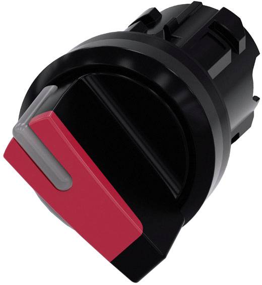 Siemens 3SU10022BC200AA0 3SU1002-2BC20-0AA0 Drejekontakt Frontring plastic, kan belyses Spændeanordning Sort, Rød 1 x 45 ° 1 stk
