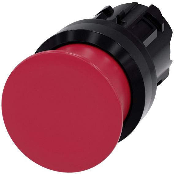 Siemens 3SU10001AD200AA0 3SU1000-1AD20-0AA0 Tryktast Frontring plastic Knap Sort, Rød 1 stk