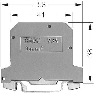 Siemens 8WA10111PK00 PE-gennemgangsklemme 12 mm Skruer Belægning: Terre Grøn-gul 1 stk